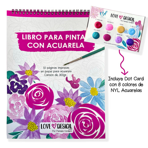 LIBRO PARA PINTAR CON ACUARELA